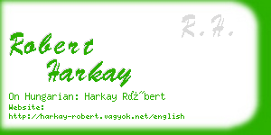 robert harkay business card